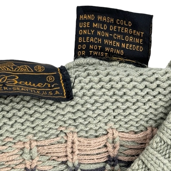 Vintage 90s Eddie Bauer Grandpa Sweater Oversized Crewneck Pullover Cotton | L - Picture 8 of 8